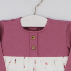 Vestido combinado algodón 100% 6 meses