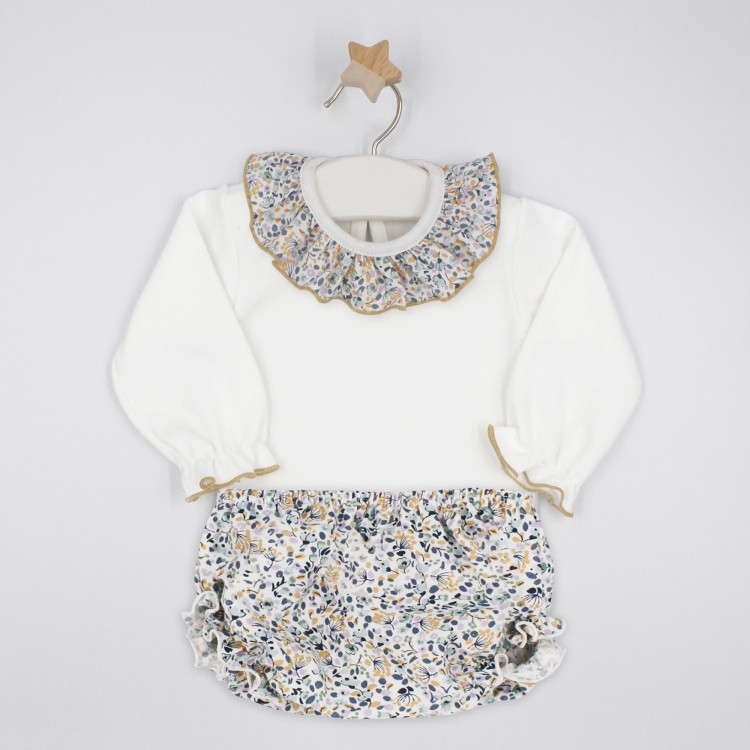 Conjunto estampado bebé flores