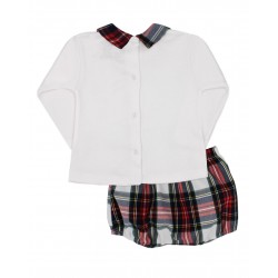 Conjunto 2 piezas cuadro tartán Navidad