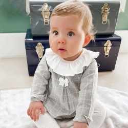 Pelele niña cuadros