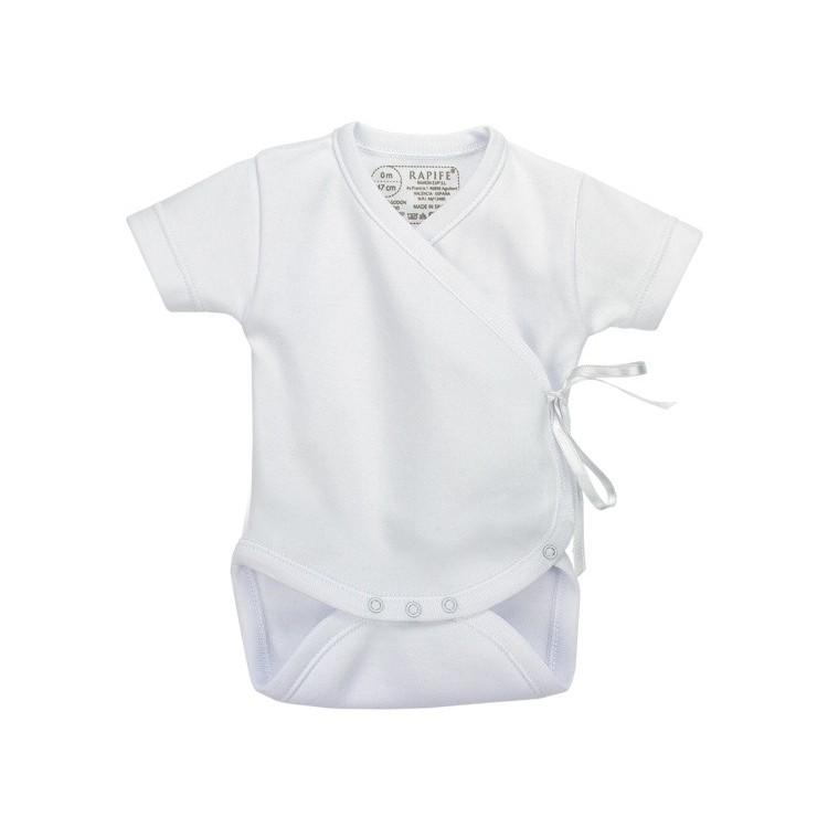 Short sleeve 100% Cotton Cross-Over Bodysuit (ref: 841) Short sleeve 100% Cotton Cross-Over Bodysuit (ref: 841)