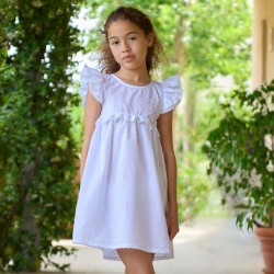 Camisón Comunión plumeti blanco