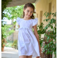Camisón Comunión plumeti blanco