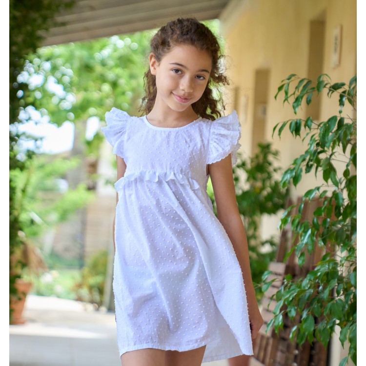 Camisón Comunión plumeti blanco Camisón Comunión plumeti blanco