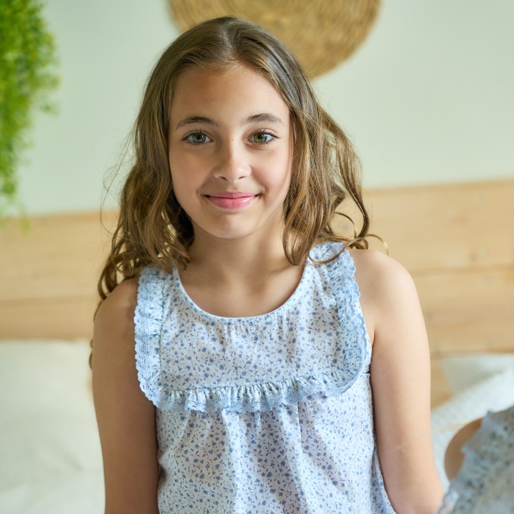 Camisón de comunión  estampado liberty