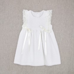 Vestido blanco evento niña