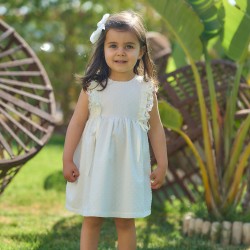 Vestido plumeti crudo niña