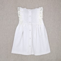 Vestido plumeti crudo niña