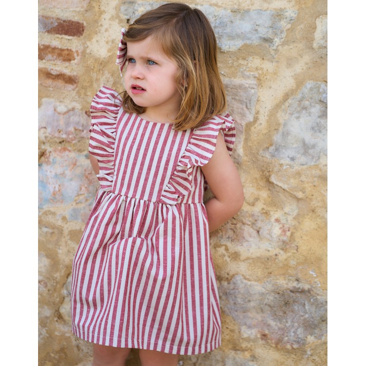 Vestido marinero niña rayas rojas Vestido marinero niña rayas rojas