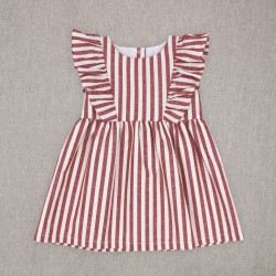 Vestido marinero niña rayas rojas