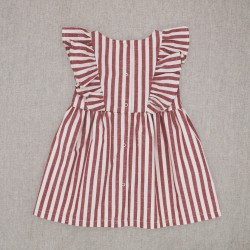 Vestido marinero niña rayas rojas