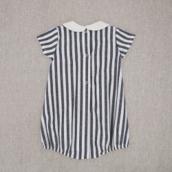 Pelele con cuello bebé rayas
