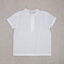 Camisa manga corta voilé de algodón