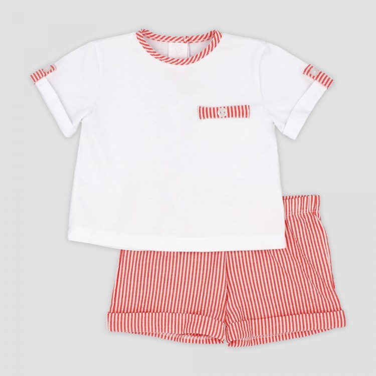 Conjunto bebé seersucker mil rayas Conjunto bebé seersucker mil rayas