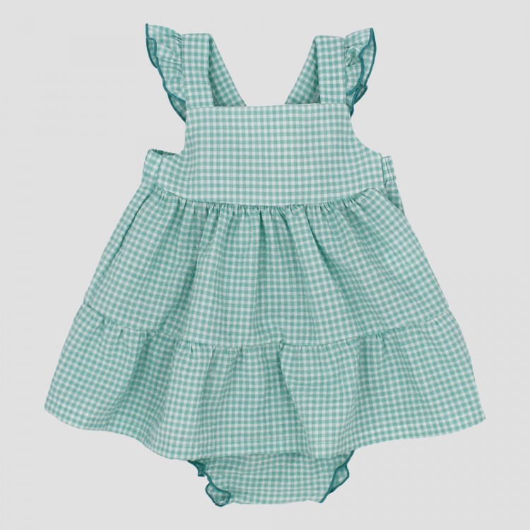 Vestido con braguita vichy verde Vestido con braguita vichy verde