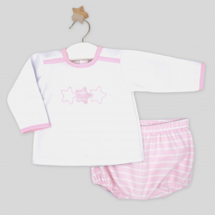 Conjunto sudadera y bombacho rosa